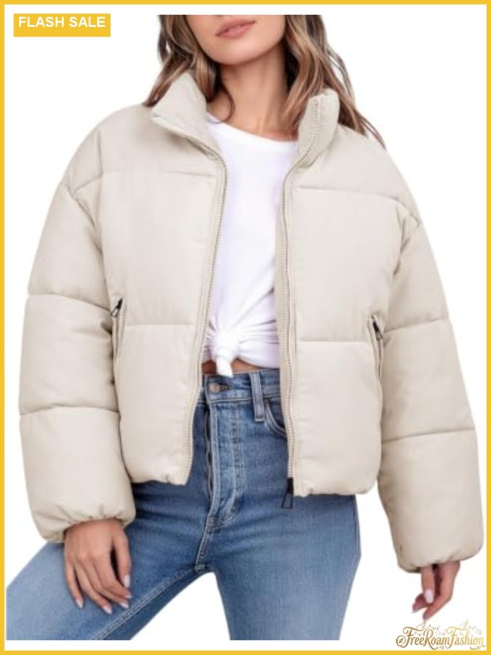 Women's Quilted Puffer Jacket Warm Zip Up Winter Coat